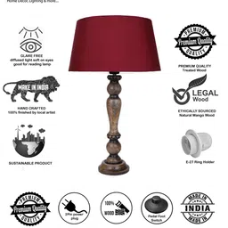 Homesake Red Table Lamp with Shade image 2