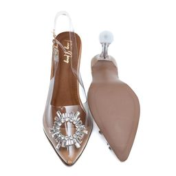 Dapper Feet-Fancy Nancy Pointed Toe Embellished Party Block Pumps image 4