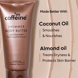 MCaffeine Shimmer Body Butter with Cocoa & Shea Butter - 150 g image 2