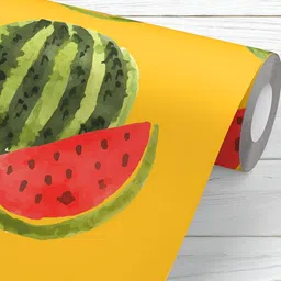 ArtzFolio Yellow & Green Printed Self-Adhesive Water-Resistant Wallpaper-image-38
