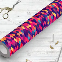 ArtzFolio Blue & Pink Printed Self Adhesive Wallpaper-11