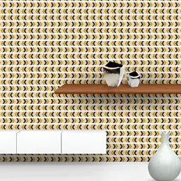 ArtzFolio Cream Coloured & Black Printed Peel & Stick Wallpaper-image-19