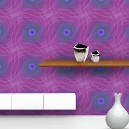 ArtzFolio Purple & Grey Printed Self-Adhesive Wallpaper-image-90