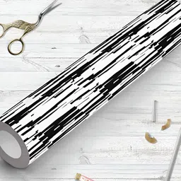 ArtzFolio White & Black Abstract Printed Peel & Stick Wallpaper-image-89