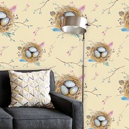ArtzFolio Beige & Brown Floral Printed Self Adhesive Water Resistant Wallpaper-image-70