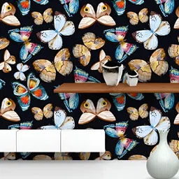 ArtzFolio Black & Brown Printed Self-Adhesive Wallpaper-22