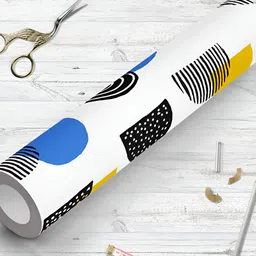 ArtzFolio White & Black Geometric Printed Self Adhesive Wallpaper-image-73