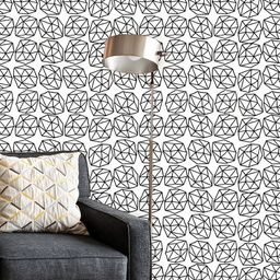ArtzFolio White Black Printed Self-Adhesive Water-Resistant Peel & Stick Wallpaper-image-55