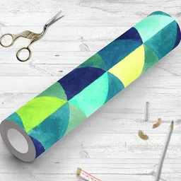 ArtzFolio Green & Blue Geometric Printed Self Adhesive Wall Decal-image-38