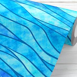 ArtzFolio Blue Printed Self-Adhesive Wallpaper Sticker-image-84