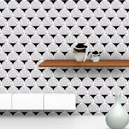 ArtzFolio White & Black Abstract Printed Self Adhesive Decals & Wall Sticker-image-93