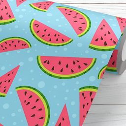 ArtzFolio Pink & Blue Watermelon Printed Self Adhesive Waterproof Wallpaper-image-8
