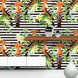 ArtzFolio Black & White Printed Peel & Stick Non-PVC Vinyl Self-Adhesive Wallpaper-image-92
