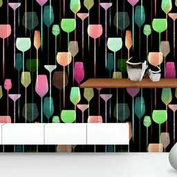 ArtzFolio Black Printed Peel & Stick Non-PVC Vinyl Self-Adhesive Wallpaper-9