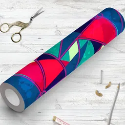 ArtzFolio Green & Red Abstract Printed Peel & Stick Water Resistant Wallpaper Sticker-13