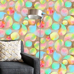 ArtzFolio Blue & Brown Printed Self-Adhesive Wallpaper-image-42