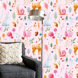 ArtzFolio Pink & Brown Printed Peel & Stick Wall Decals-image-77