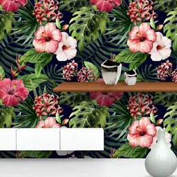 ArtzFolio Pink & Green Printed Self-adhesive Water-Resistant Wallpaper-image-65