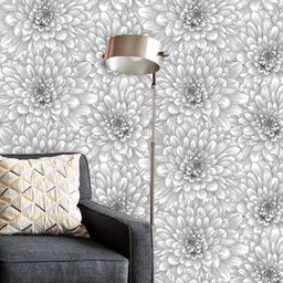 ArtzFolio Grey & White Printed Self Adhesive Wallpaper-image-76