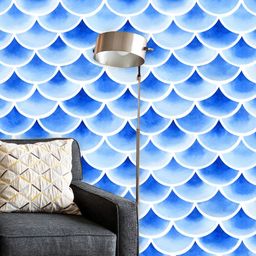 ArtzFolio Blue & White Printed Peel & Stick Self-Adhesive Wall Sticker-image-18