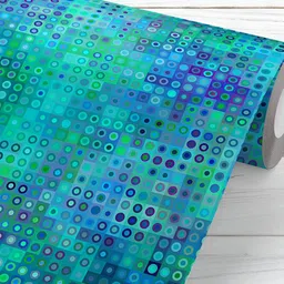 ArtzFolio Green & Blue Printed Self Adhesive Wallpaper-image-65