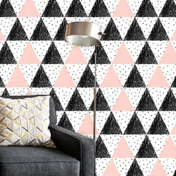ArtzFolio White & Black Geometric Printed Self Adhesive Wall Decal-image-72