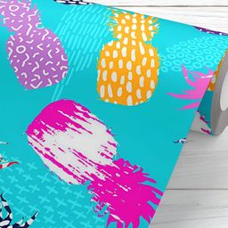 ArtzFolio Blue & Pink Printed Self Adhesive Wallpaper-9