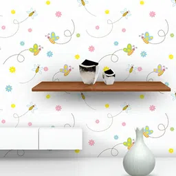 ArtzFolio White & Green Printed Non-PVC Self-Adhesive Peel & Stick Wallpaper-7
