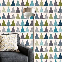 ArtzFolio Off White & Blue Self-Adhesive Peel & Stick Wallpaper-image-23