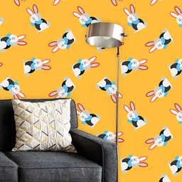 ArtzFolio Yellow Printed Peel & Stick Non-PVC Vinyl Self-Adhesive Wallpaper-image-48