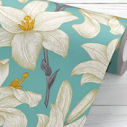 ArtzFolio Green & Beige Printed Scratch Proof Wallpaper-image-85