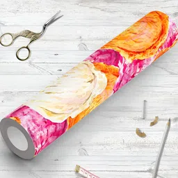 ArtzFolio Pink & Orange Printed Self-Adhesive Wallpaper-image-46