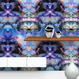 ArtzFolio Black & Blue Abstract Printed Self-Adhesive Peel & Stick Wallpaper-image-80