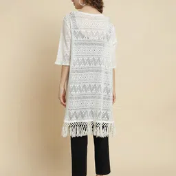 UnaOne Self Design Longline Open Front Shrug image 3