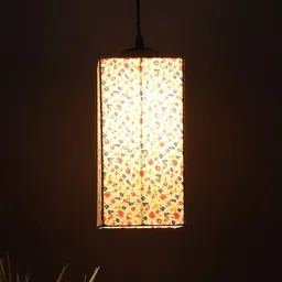 Devansh Multi-Coloured Square Hanging Lamp image 3