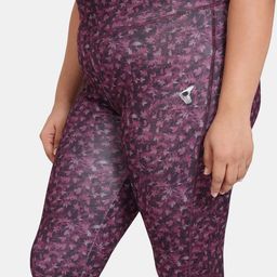 Zelocity by Zivame Plus Size Printed Moisture-Wicking Ankle Length Training Tights image 4