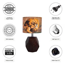 Pinecraft INTERNATIONAL Multicoloured Printed Sefinn Table Lamp With Shade image 5
