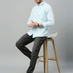 Mast & Harbour Classic Slim Fit Linen Cotton Casual Shirt-image-7