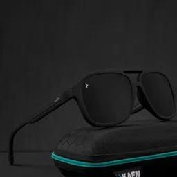 Eyewearlabs Unisex Rectangle Sunglasses with Polarised Lens ELKASKlayC1 image 5