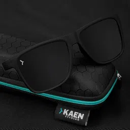 Eyewearlabs Unisex Rectangle Sunglasses with Polarised Lens ELKASKarl image 3