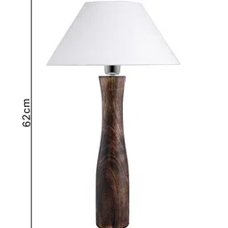 Homesake Black & White Solid Handcrafted Table Lamp with Shade image 4