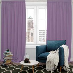 parda online Light Purple Polyster Solid 7ft Blackout Rod Pocket Window/Door (1 Pc)-picture-38