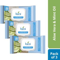Face Wipes Refreshing Mint Oil & Aloe Vera (25 Wipes) Pack of 3-image-40