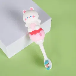 Kids Toothbrush - Teddy Bear Shape Design Soft Tooth Brush Extra Soft Toothbrush-8