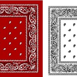 Bismaadh Bandanas Paisley Print Headbands Cowboy Bandanas Wristband Head Wrap Scarf ["Red, White"] Handkerchief-21