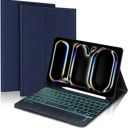 Proelite TouchPad Keyboard case for Apple iPad Pro 11 inch 2024 M4 with Pencil Holder Bluetooth Standard Tablet Keyboard-16