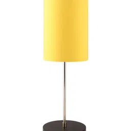 BTR CRAFTS Yellow & Black 2 Pcs Cylindrical Shaped Table Lamp with Adjustable Cord image 5