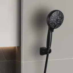 ABS Hand Shower with 1.5 Meter 304-Grade SS Hose & Hook (Matte Black) Handheld-picture-14