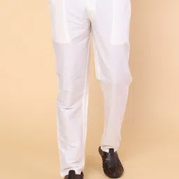 w & g Mens Cream Cotton Pant Style Elasticated Pyjama With Pockets Men Pyjama-picture-38