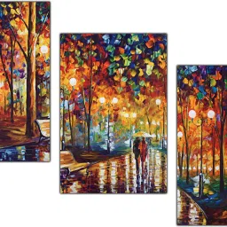 Poster And Frame Hand Painted Landscape Scenery MDF Painting | Decoration Item Digital Reprint 18 inch x 12 inch Painting-image-3